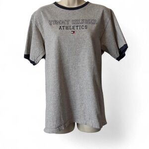 Vintage 90's Gray Tommy Hilfiger Embroidered Tee